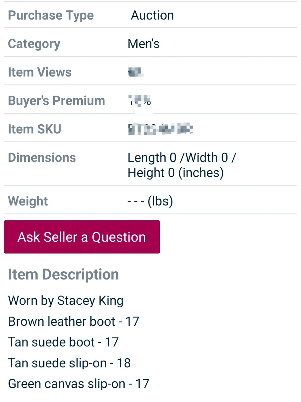UGG Australia Men's Size 17 Green Canvas Slip-On Shoes - Worn by STACEY KING